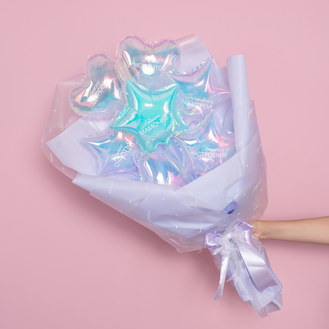 Лента атласная (5 см*22,85 м) Сиреневый, 1 шт.