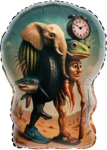 Шар (24''/61 см) Фигура, Мемы, Дизайн №1, 1 шт.