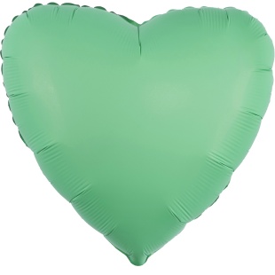 Шар (18''/46 см) Сердце, Мятный, Матовый, 1 шт.