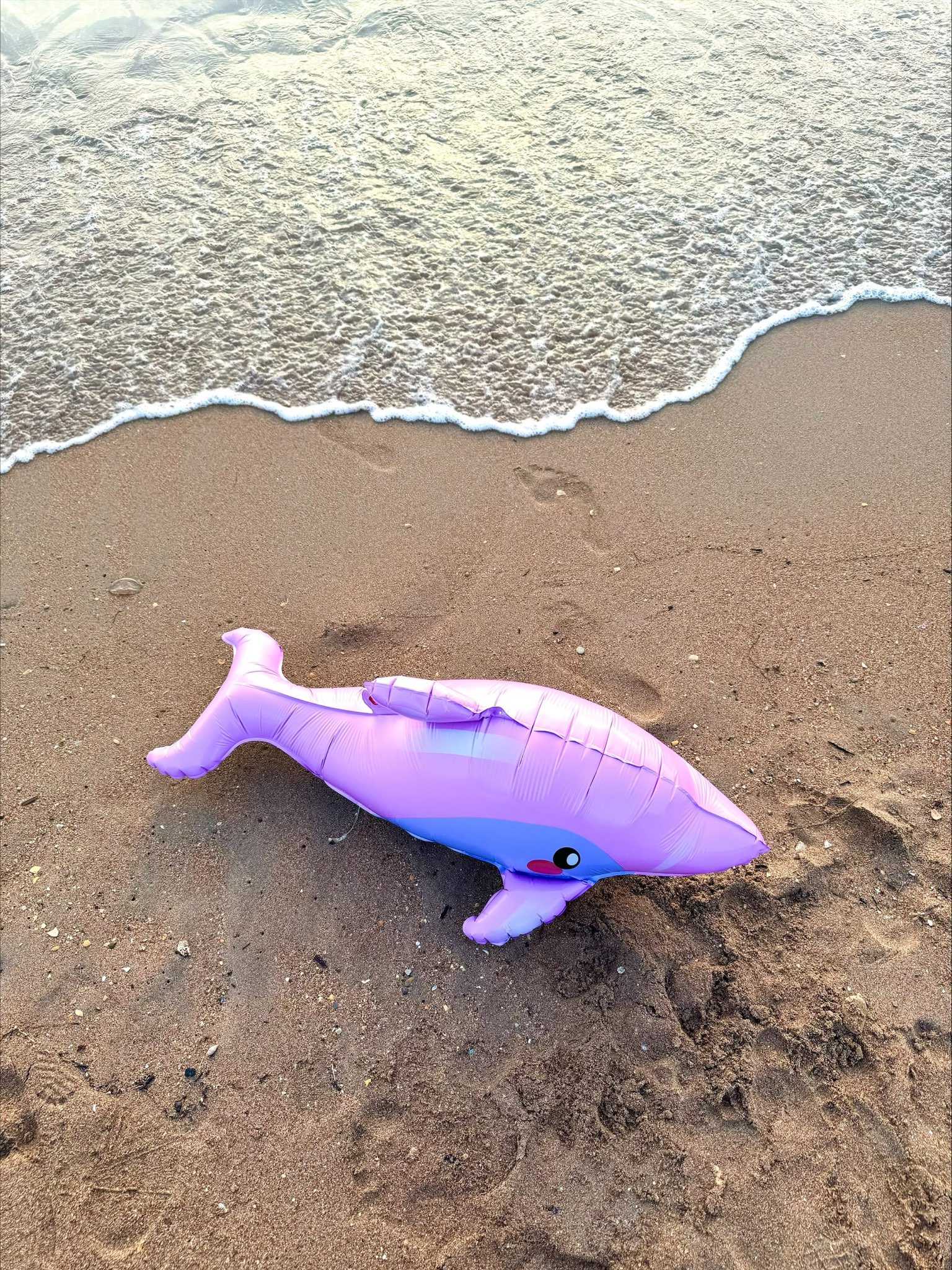 Шар 3D (37''/94 см) Фигура, Дельфин, Розовый, 1 шт.