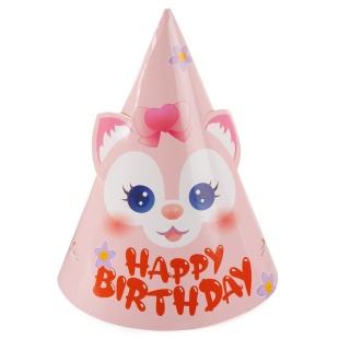 Колпаки, Объемные ушки, Лисенок, Розовый, 16 см, 6 шт. в упак. 