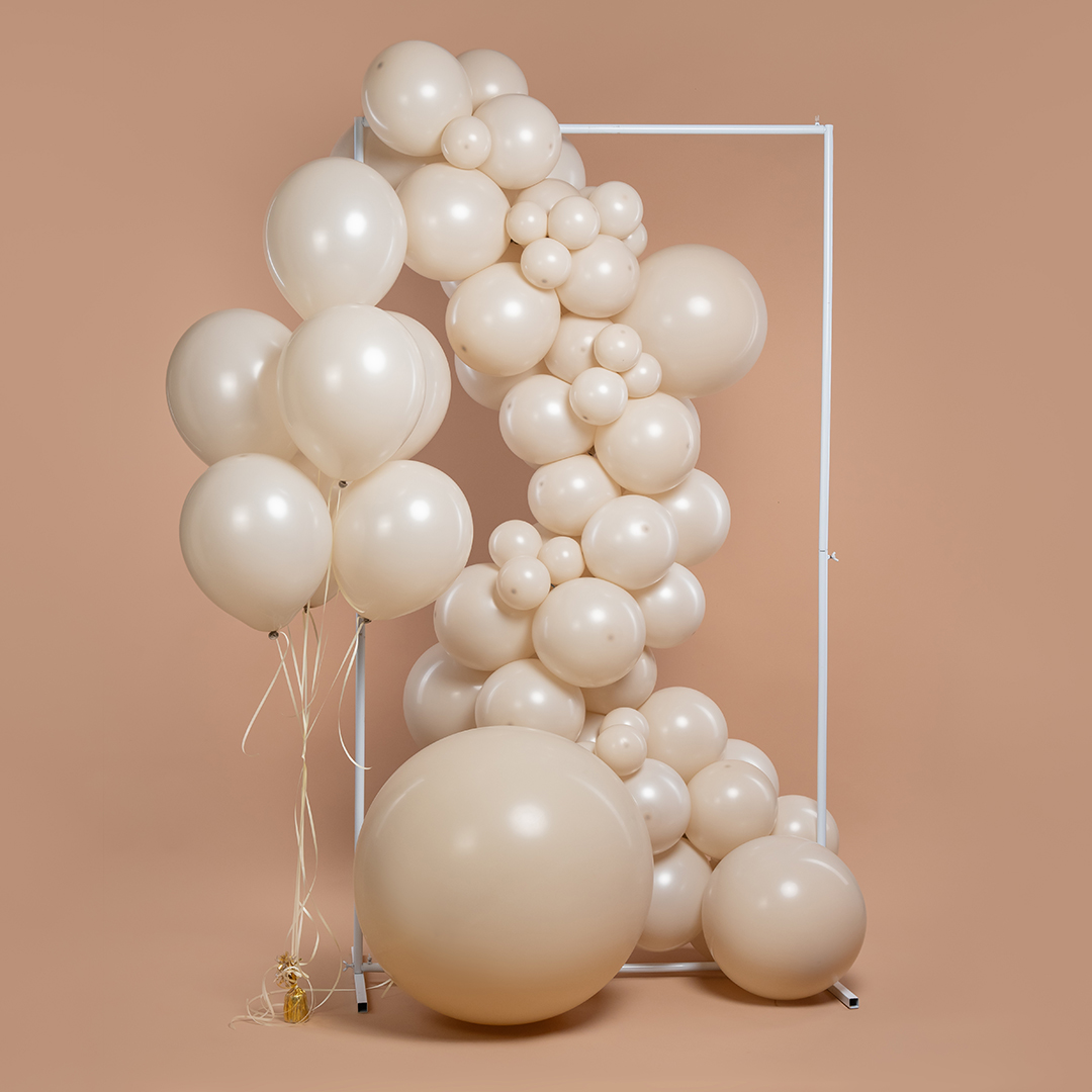 Шар (18''/46 см), Белый песок, пастель ретро, 25 шт.