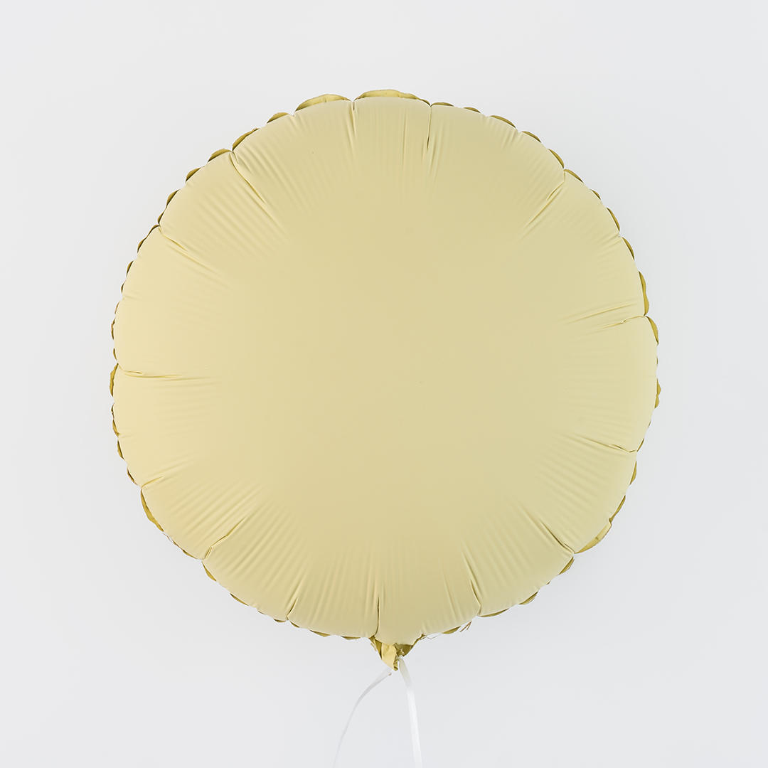 Шар (18''/46 см) Круг, Сливочное масло, Матовый, 1 шт.