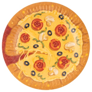 Тарелки (7''/18 см) Фастфуд, 6 шт.