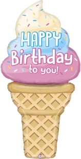Шар (56''/142 см) Фигура, Мороженое на День Рождения, 1 шт. в уп.
