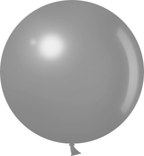 Шар (36''/91 см), Серебро, металлик, 3 шт.