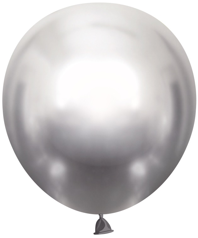 Шар (18''/46 см), Серебро, хром, 10 шт.