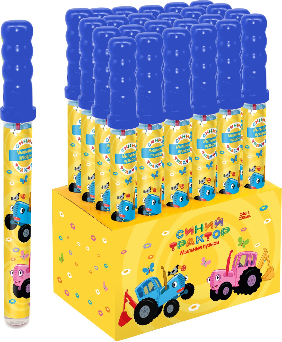 Мыльные пузыри Меч, Синий трактор, 120 мл. 24 шт.