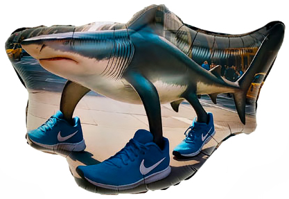 Шар (28''/71 см) Фигура, Акула, 1 шт.