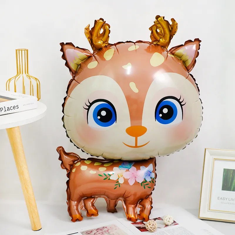 Шар (29''/74 см) Фигура, Олененок, Коричневый, 1 шт.