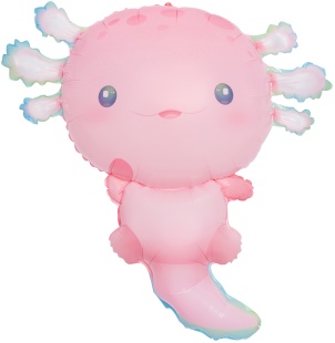 Шар (38''/97 см) Фигура, Милый Аксолотль, 1 шт. в уп.