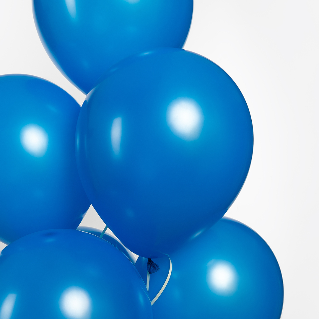 Шар (12''/30 см), Синий, лайт, пастель, 100 шт.