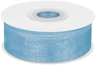 Лента органза (2,5 см*22,85 м) Голубой, 1 шт.