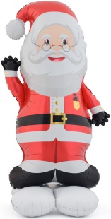 Шар 3D (59''/150 см) Фигура на подставке, Дед Мороз, 1 шт. в уп.