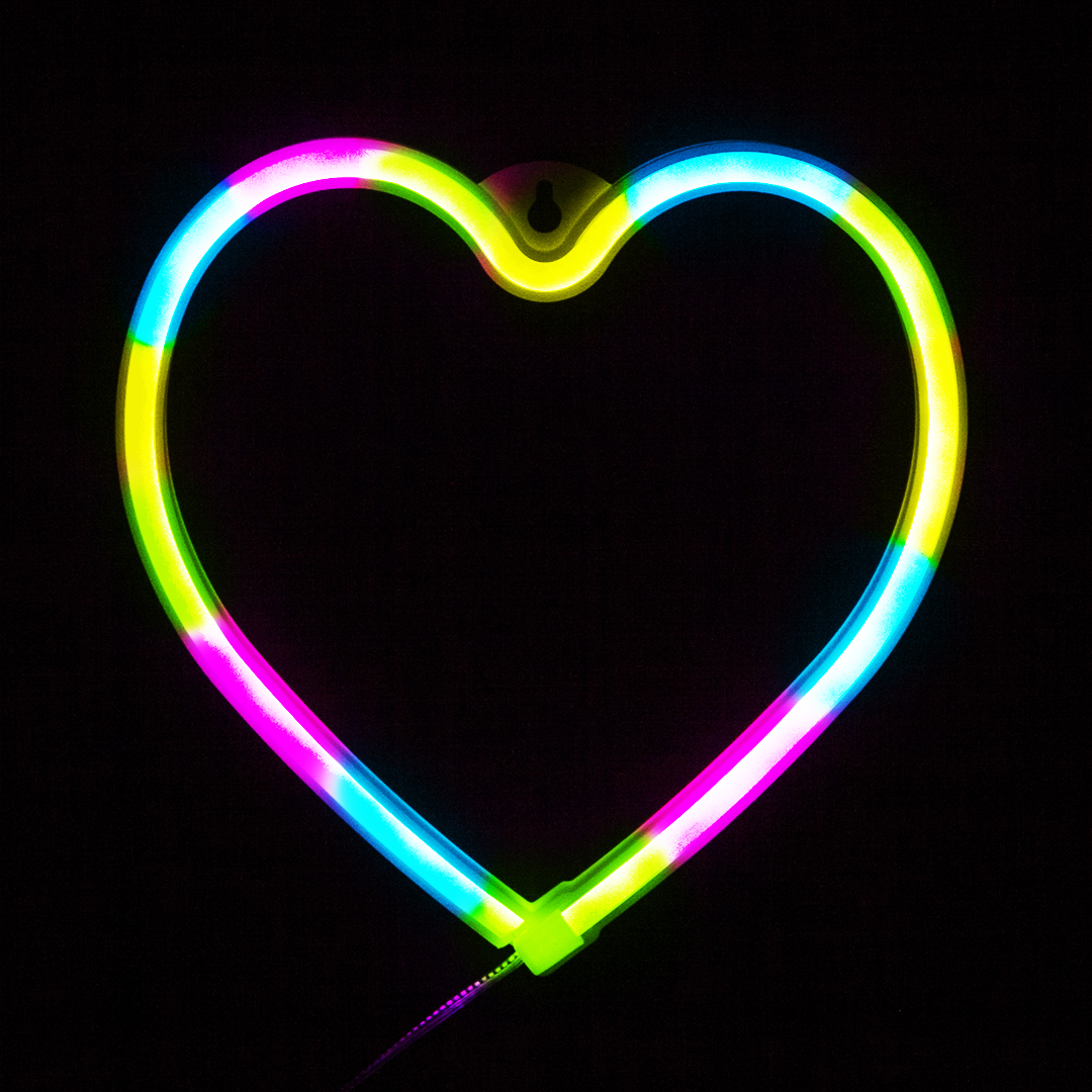 Световая фигура Сердце, 21*20 см. Разноцветный, 1 шт.