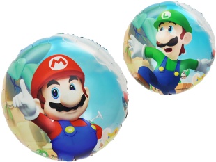 Шар (18''/46 см) Круг, Братья Марио, 1 шт. в уп.