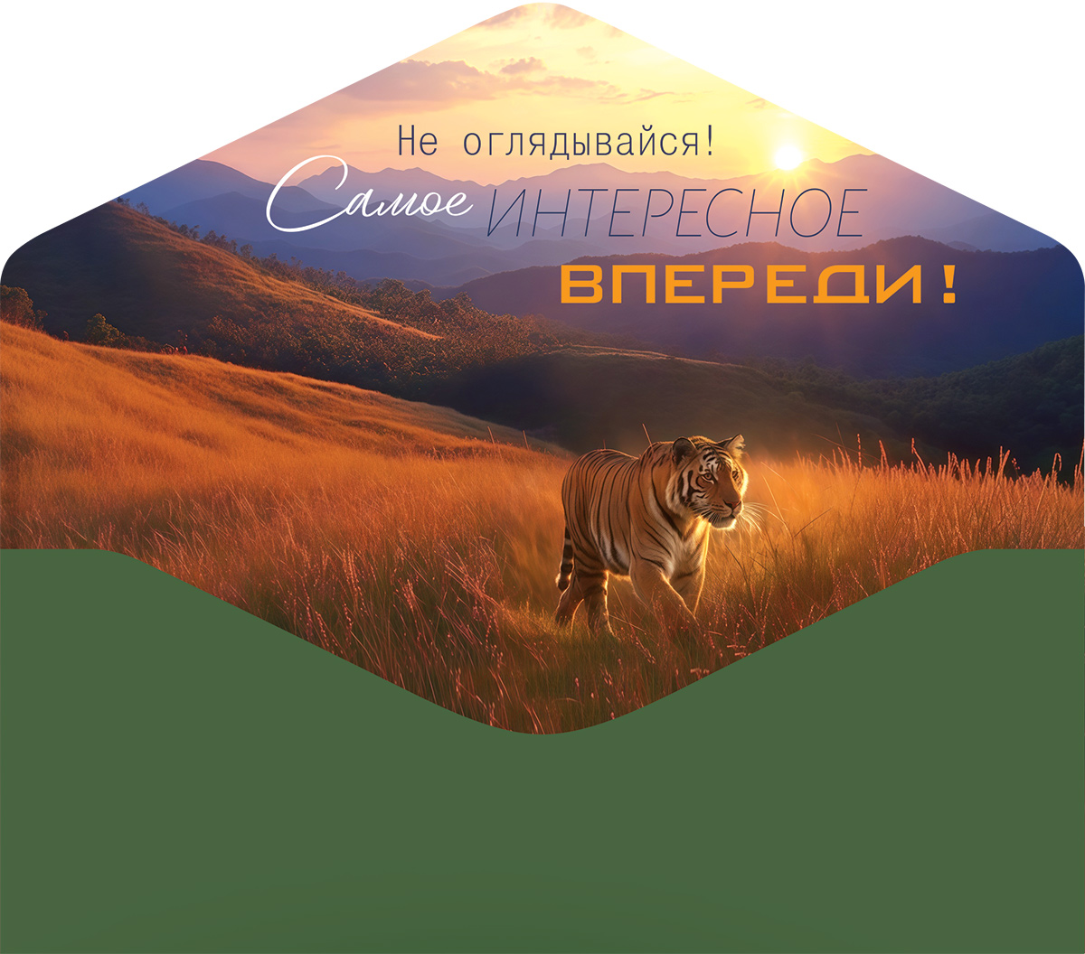 Конверты для денег, Тихими шагами (тигр), 10 шт.