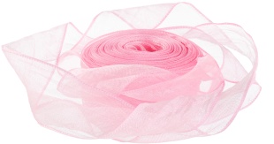 Лента органза (2,5 см*9,14 м) Нежная грация, Розовый, 1 шт.