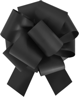 Бант Шар, Черный, Матовый металл, 21 см, 1 шт. в упак. 