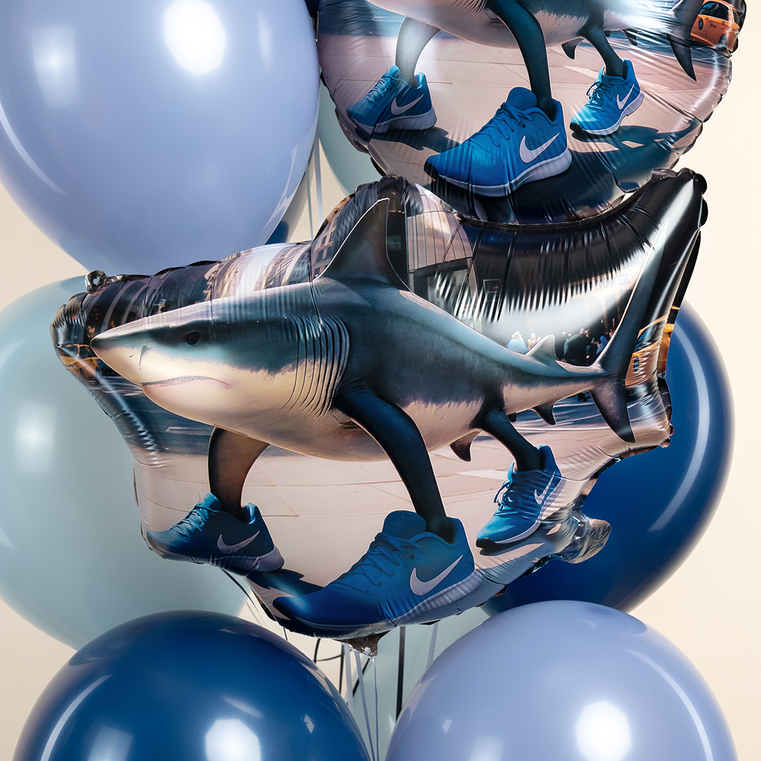 Шар (28''/71 см) Фигура, Акула, 1 шт.