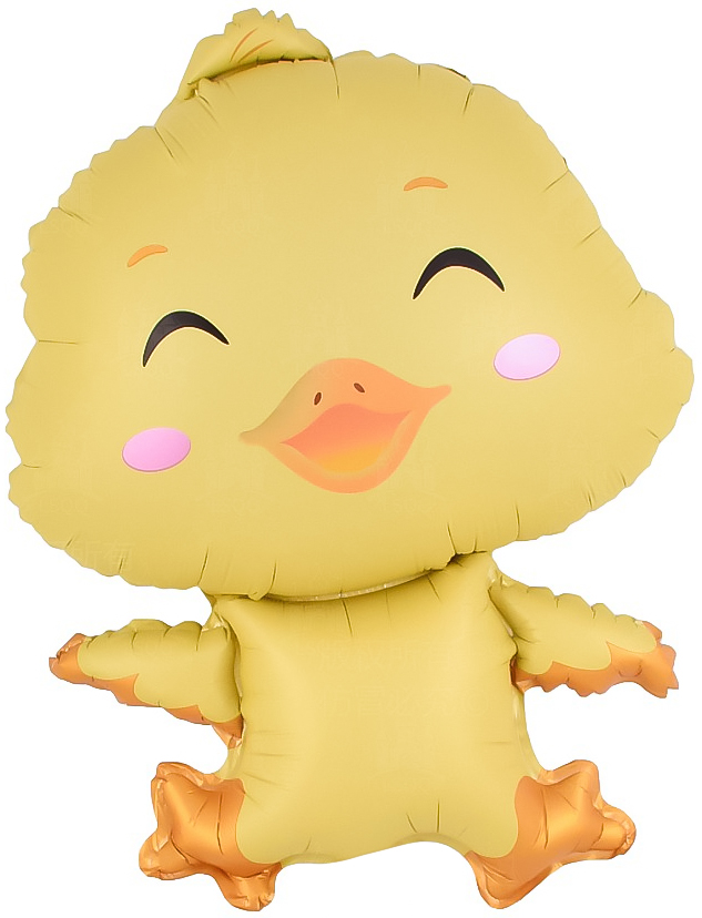 Шар (31''/79 см) Фигура, Утенок, Сатин, 1 шт.