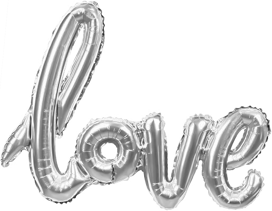 Шар (22''/56 см) Фигура, Надпись "Love", Серебро, 1 шт. Шар (22''/56 см) Фигура, Надпись "Love", Серебро, 1 шт.