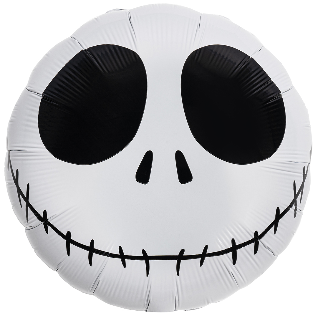 Шар (18''/46 см) Круг, Череп Джек, 1 шт. в уп.