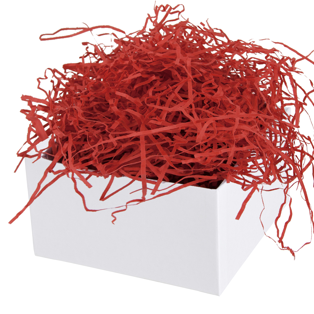 Наполнитель для коробок, бумага, Красный, 50 г.