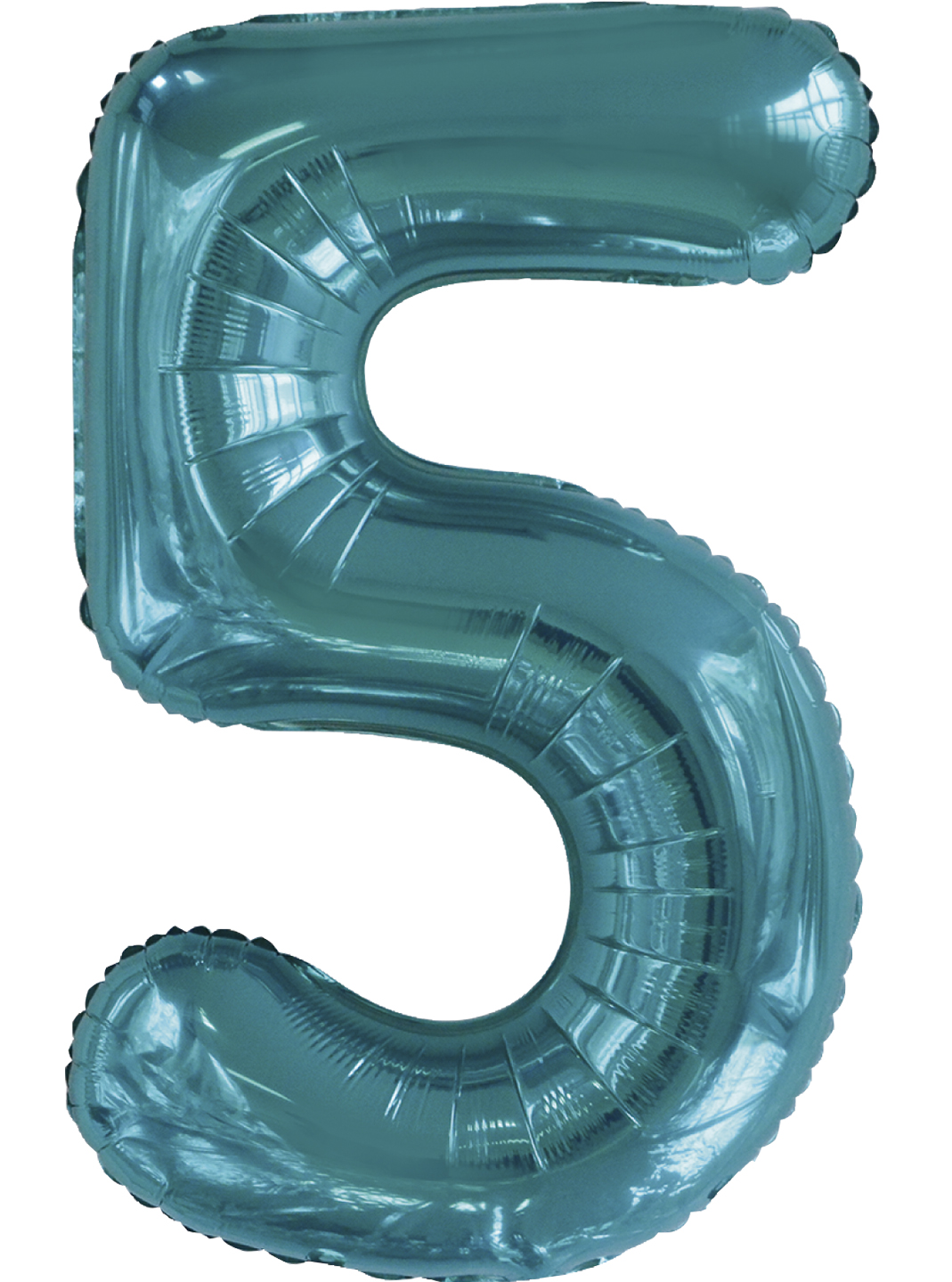 Шар (34''/86 см) Цифра, 5 Slim, Тиффани, 1 шт. в уп.