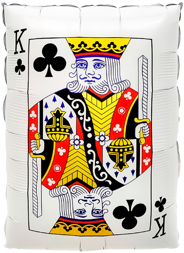 Шар (22''/56 см) Фигура, Покер, Карта Король Треф, 1 шт.
