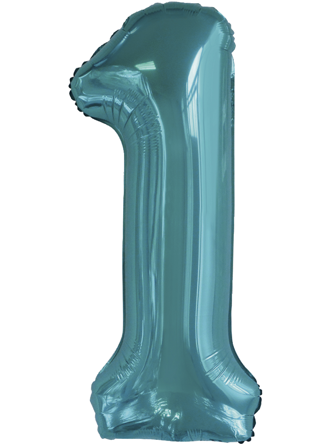 Шар (34''/86 см) Цифра, 1 Slim, Тиффани, 1 шт. в уп.