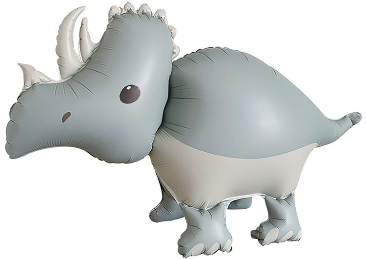 Шар 3D (40''/102 см) Фигура, Динозавр Трицератопс, Сатин, 1 шт.
