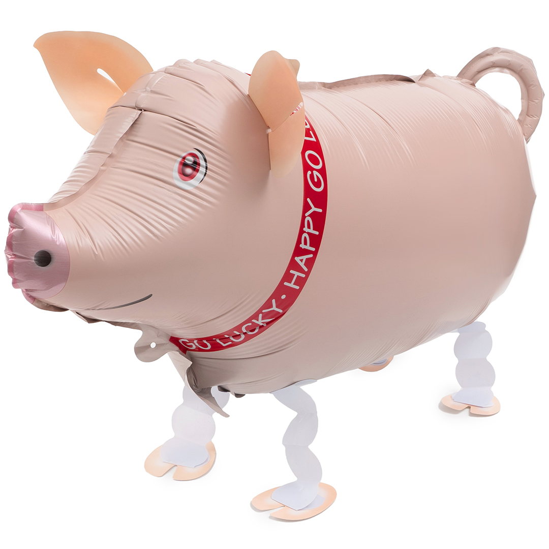 Шар 3D (26''/66 см) Ходячая Фигура, Поросенок, 1 шт.