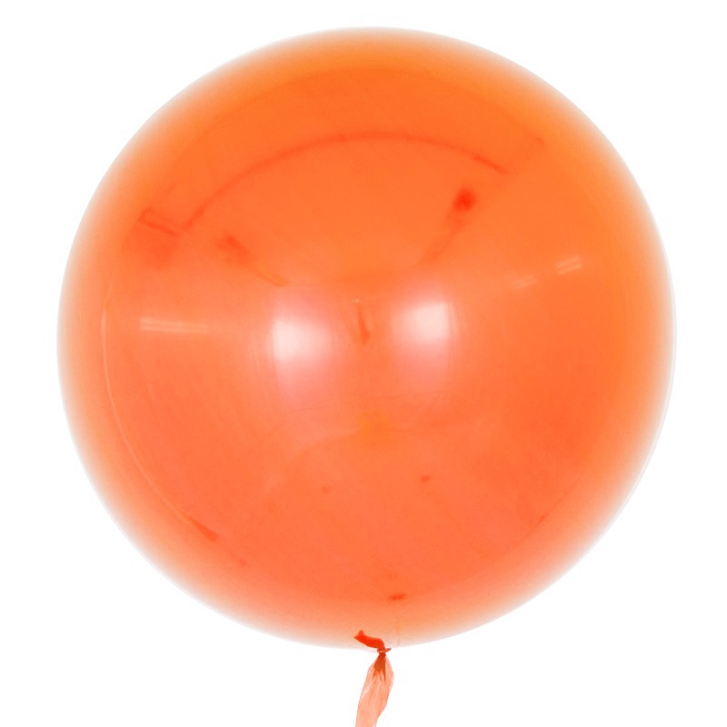 Шар (18''/46 см) Сфера, Deco Bubble, Оранжевый, Глянец, 10 шт. в уп.