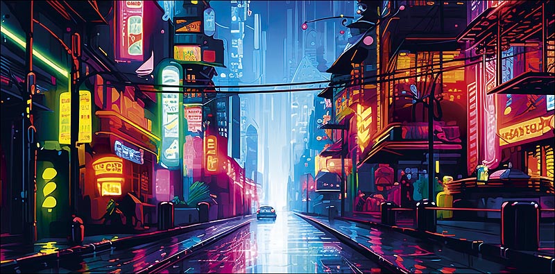 Конверты для денег, Ночной город, 10 шт.