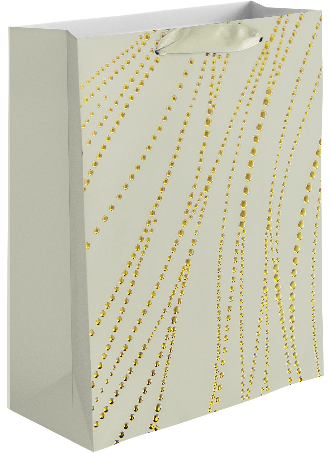 Пакет подарочный, Золотые нити, Дизайн №4, Оливковый, Металлик, 40*30*12 см, 1 шт.