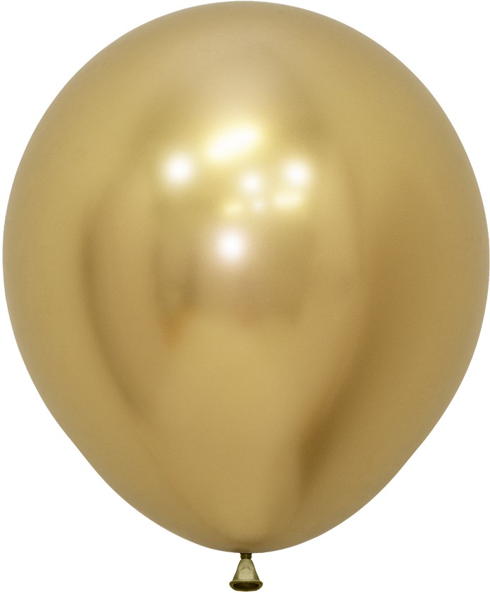 Шар (18''/46 см) Reflex, Зеркальный блеск, Золото (970), хром, 6 шт.